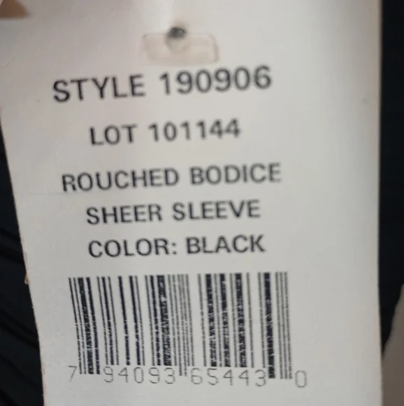 S.L Fashions Tag Maxi Dress, Black, Fohrmal Square Neck, Pleated, Sheer, 8 - Picture 13 of 15